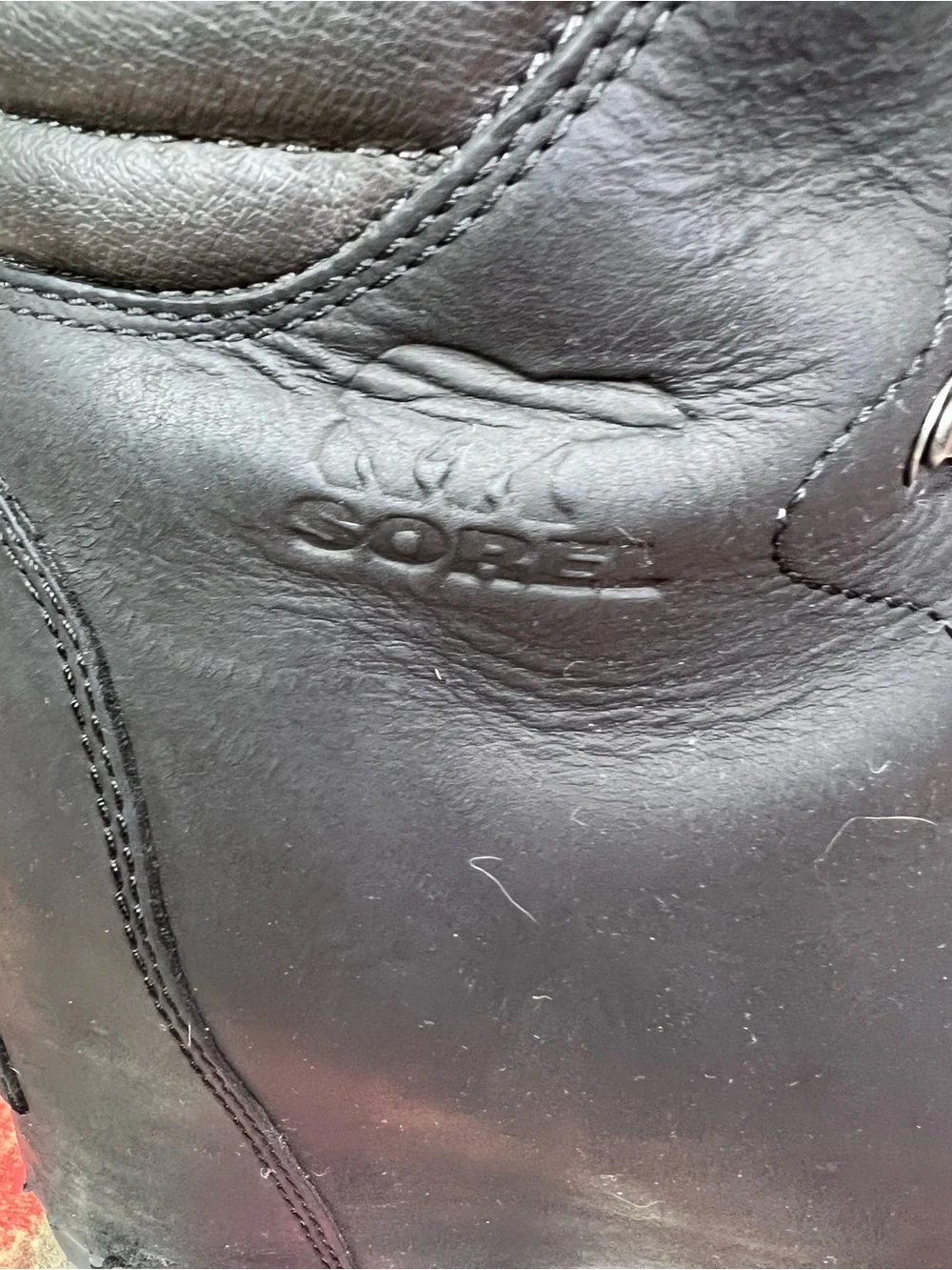 SOREL Black Leather Hidden Wedge Lace Up Boots, 7 - Picture 8 of 15